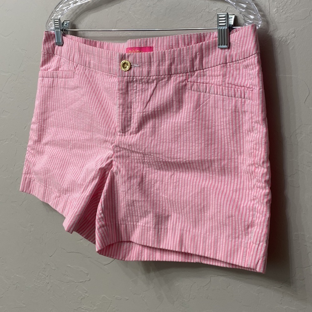 Lilly Pulitzer Kelly short pink tropics seersucker size 10. NWT. - Picture 3 of 10